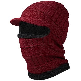 Syhood Knitted Balaclava Beanie Hat Winter Neck Warmer Ski Face Cover Neck Gaite
