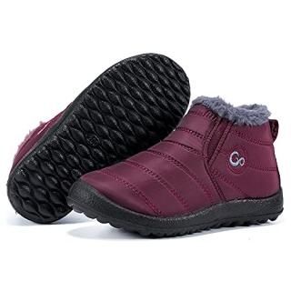 Boys Girls Boots Winter Boot Fur Lined Toddler Snow Boots Non Slip Waterproof An