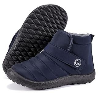 Boys Girls Boots Winter Boot With Fur Lined Toddler Little Kid Boots Waterproof 