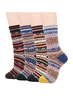 Century Star Mens Athletic Socks Winter Warm Wool Socks Cozy Crew Socks Hiking S
