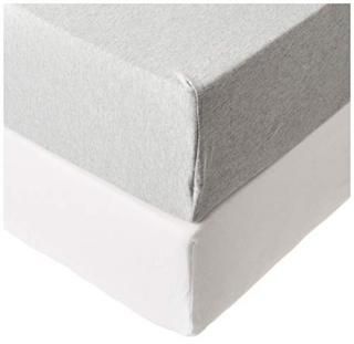 HonestBaby 2-Pack Organic Cotton Fitted Crib Sheets Heather Gray One Size