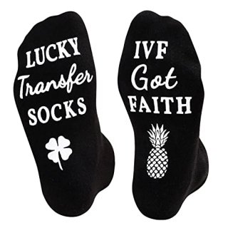 SOCKFUN IVF Socks IVF Gifts for Women Lucky Socks Infertility Gifts for Women Pi