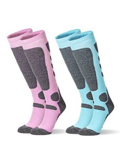 Women's Skiing Socks for Skiing Snowboarding Outdoor Sports2 Pack Winter Perform