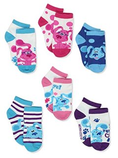 Blue's Clues & You Baby Toddler 6 Pack Quarter Socks 12-24 Months Magenta