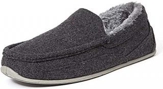 Deer Stags Men's Spun Slipper Dark Grey 9 EEE US W 3E