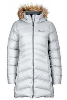 Marmot Montreal Women's Knee-Length Down Puffer Coat Fill Power 700 Glacier Grey
