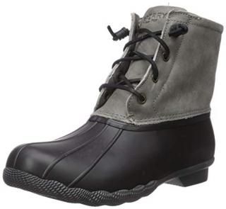 Sperry Top-Sider Women's Saltwater Rain Boot Black/Grey 8.5 M US