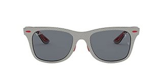 Ray-Ban RB8395M Square Sunglasses Matte Carbon On Allutex/Dark Grey 52 mm