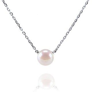 White - PAVOI Handpicked AAA+ Freshwater Cultured Pearl Necklace Pendant - White