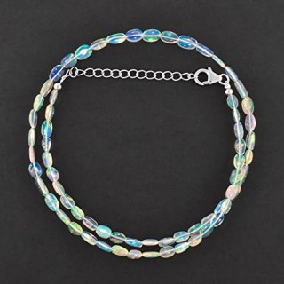 Odrilliongems AAA Ethiopian Opal Stone Beads Choker Necklace Polished Opal Nugge