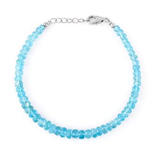 QNAVIC Natural Neon Apatite Gemstone Beads Choker Bangle Bracelet Healing Crysta