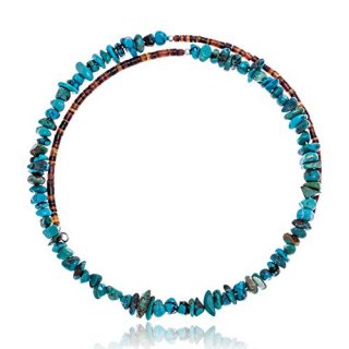Natural Turquoise Certified Authentic Navajo Native American Adjustable Choker W