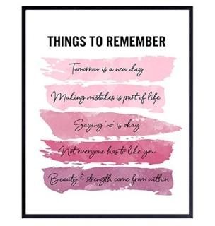 Positive Inspirational Quotes Wall Decor - Uplifting Encouragement Gifts for Wom