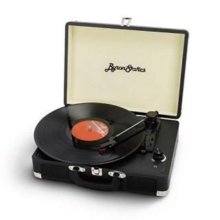 ByronStatics Record Player Vinyl Turntable Record Player 3 Speed with Built in S