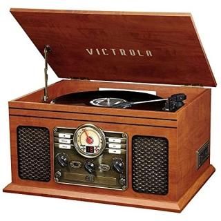 Victrola VTA-200B Nostalgic Classic 6-In-1 Turntable with Bluetooth Mahogany by 