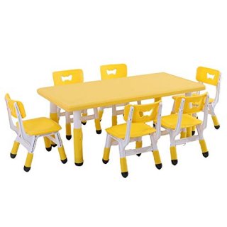CHAXIA Child Table Chair Kindergarten Multifunction Learning Eat Lift Tables 4 C