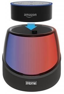 iHome iAV5 Color Changing Bluetooth Rechargeable Speaker for Amazon Echo Dot