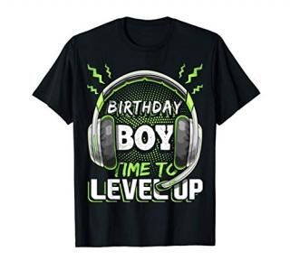 Birthday Boy Time to Level Up Video PC Gaming Birthday Gift T-Shirt