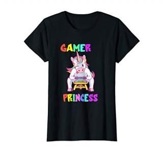 Gamer Princess Console Gaming Unicorn Computer Gamer Girl T-Shirt