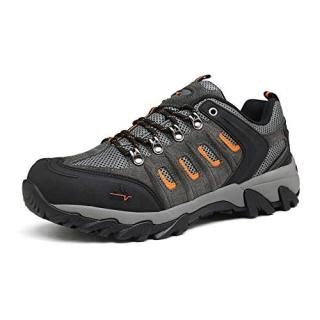 NORTIV 8 Men's Waterproof Hiking Shoes Lightweight Leather Low-Top Hiking Shoes 