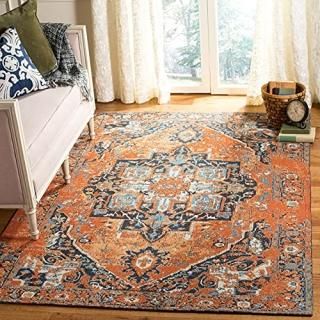 Safavieh Classic Vintage Collection CLV111P Oriental Medallion Distressed Area R