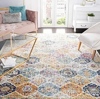SAFAVIEH Madison Collection MAD611B Boho Chic Floral Medallion Trellis Distresse