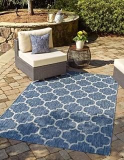 Unique Loom Trellis Collection Area Rug-Lattice Design Moroccan Inspired for Ind