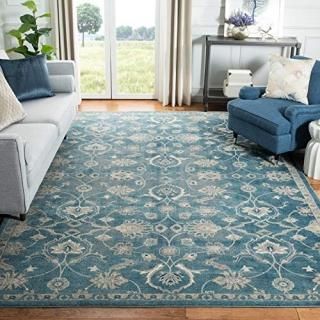 Safavieh Sofia Collection SOF386C Vintage Blue and Beige Distressed Area Rug 6&#