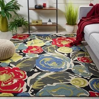 Safavieh Four Seasons Collection FRS437A Hand-Hooked Floral Area Rug 8' x 10' Bl