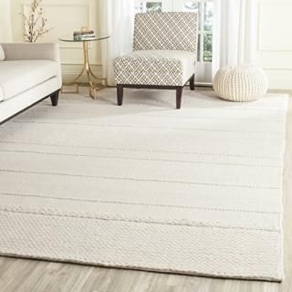 Safavieh Natura Collection NAT215A Handmade Wool Area Rug 8' x 8' Square Natural