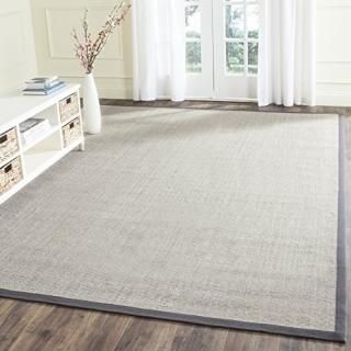 Safavieh Natural Fiber Collection NF441B Border Sisal Area Rug 10' x 14' Marble 