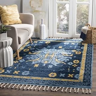Safavieh Kenya Collection KNY112A Hand-Knotted Tribal Tassel Wool Area Rug 8' x 