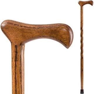 Brazos Twisted Oak Walking Cane Handcrafted Wood Cane Wooden Walking Canes for M