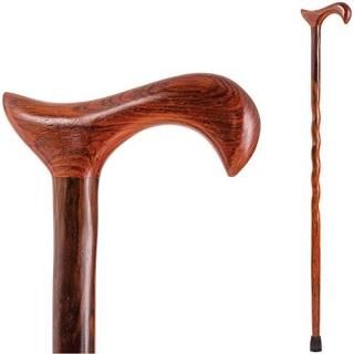 Brazos Cocobolo Derby Handle Walking Cane Handcrafted Wood Cane Wooden Canes for