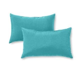 Greendale Home Fashions Set of 2 Outdoor 19x12-inch Rectangle Throw Pillows Arct