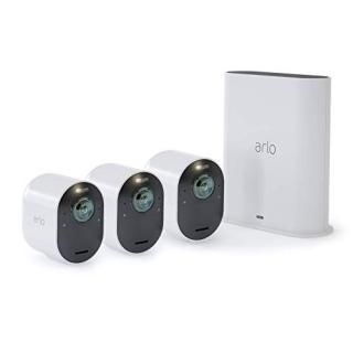 Arlo Ultra - 4K UHD Wire-Free Security 3 Camera System  Indoor/Outdoor with Colo