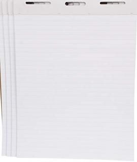 School Smart Ruled Easel Pads 27 x 34 Inches 50 Sheets White Pack of 4