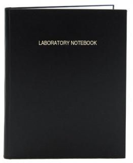 23cm x 29cm - 168 pg Black - BookFactory Black Lab Notebook - 168 Pages .60cm Gr