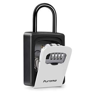 Puroma Key Lock Box Waterproof Combination Lockbox Portable Resettable Wall Moun