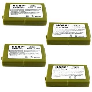 HQRP 4-Pack Cordless Phone Battery Works with Panasonic HHR-P103 / HHRP103 HHR-P