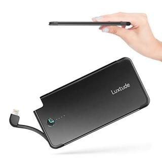 Luxtude 5000mAh Portable Charger for iPhone Ultra Slim Mfi Apple Certified Exter