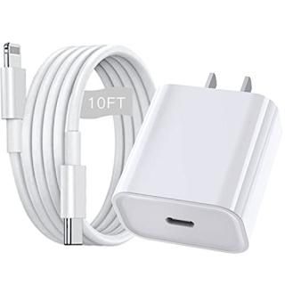iPhone Fast Charger Apple MFi Certified 10FT Extra Long Fast Charging Lightning 