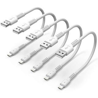 6 inch iPhone Charge Cable Short 0.5ft 5Pack USB to Lightning Cord for Fast Char