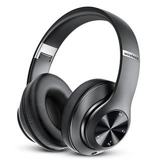 Bluetooth Headphones Over-Ear 60 Hours Playtime Foldable Lightweight Wireless He