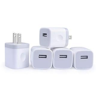 Single Port USB Wall Charger GiGreen 1A/5V Power Adapter 5 Pack Charging Block C