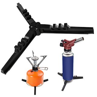 Caudblor Folding Universal Fuel Can Canister Stand Tripod Stabilizer for Camping