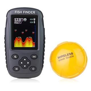 Venterior Portable Rechargeable Fish Finder Wireless Sonar Sensor Fishfinder Dep