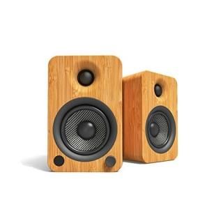 Kanto YU4 Powered Speakers with Bluetooth and Phono Preamp Bamboo