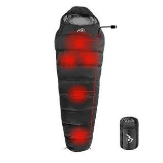 Mantuole Heated Sleeping Bag 5pcs Multi USB Power Support Heating PadsOperated w
