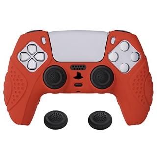 eXtremeRate PlayVital Guardian Edition Passion Red Ergonomic Soft Anti-Slip Cont